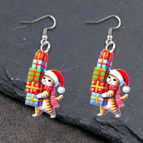 Hand Crafted Festive dangle earrings - Picture 1 of 6